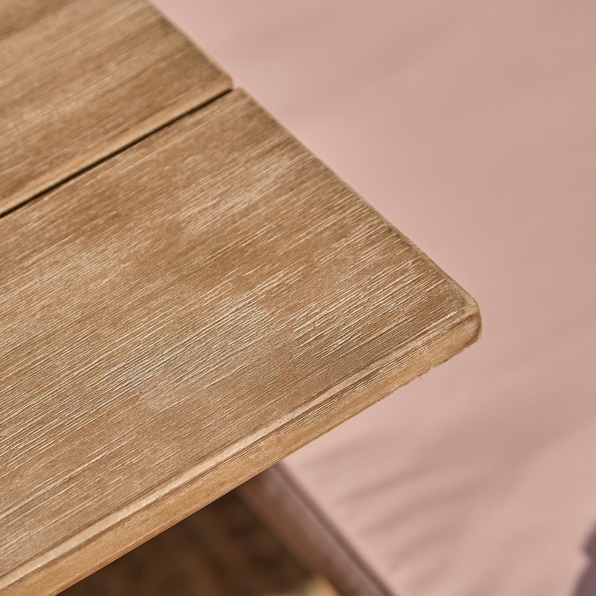 Shiro 6 Seater Wooden Garden Dining Set with Shiro Pink Rope Chairs & Bench - 180cm - Laura James