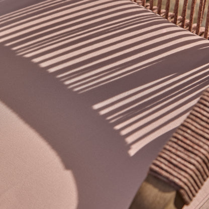 Shiro 6 Seater Wooden Garden Dining Set with Shiro Pink Rope Chairs & Bench - 180cm - Laura James