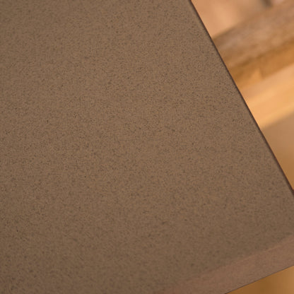 Shiro Brushed Light Acacia Garden Dining Table - Dove Grey Concrete - Laura James