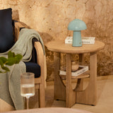 Shiro Wooden Garden Set with 3 Seater Sofa - 2 Shiro Armchairs with Delphi Oval Coffee Table and Side Table - Laura James