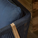 Shiro Corner Sofa with Navy Cushions with Akira Coffee Table Set - Laura James