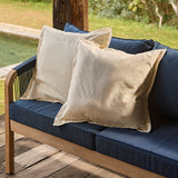 Shiro Corner Sofa with Navy Cushions with Akira Coffee Table Set - Laura James