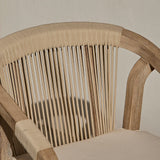 Shiro Brushed Light Acacia Garden Chairs - Set of 2 - Beige Rope - Laura James 