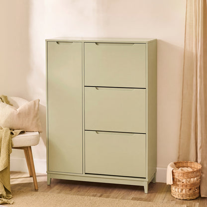 Coby Shoe Cabinet with Shelves - Pistachio Green - Laura James 