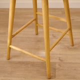 Silvester Pale Oak Bar Stool with Backrest - Laura James