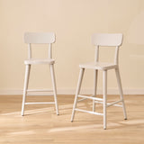 Silvester Pewter Grey Bar Stool with Backrest - Laura James