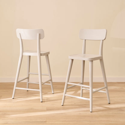 Silvester Pewter Grey Bar Stool with Backrest - Laura James