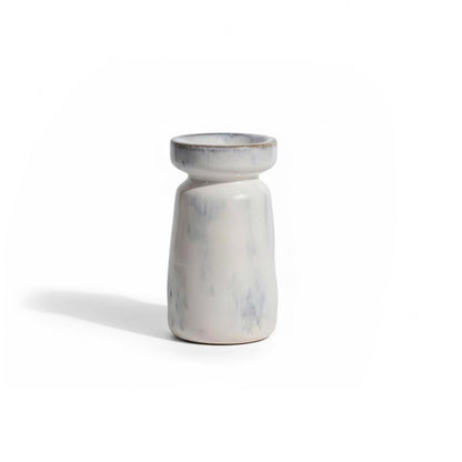 Sintra Ceramic 22.5cm Candle Holder - Cornflower Reactive Glaze - Laura James