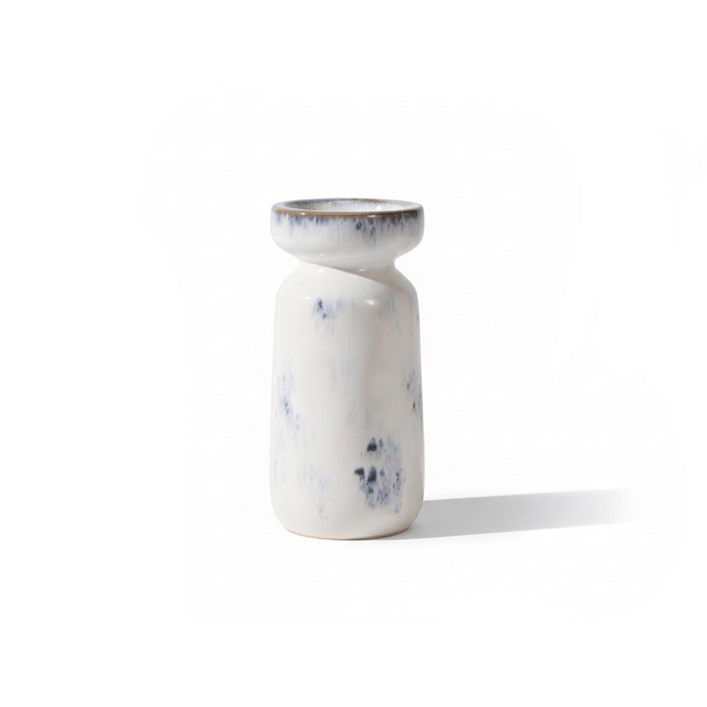 Sintra Ceramic 26.5cm Candle Holder - Cornflower Reactive Glaze - Laura James