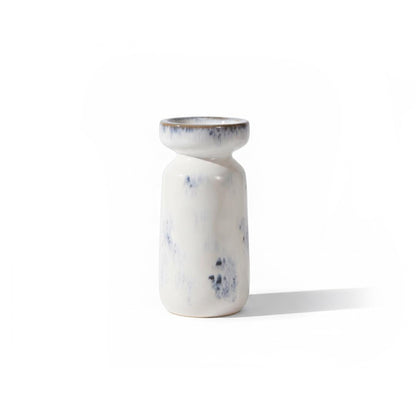 Sintra Ceramic 26.5cm Candle Holder - Cornflower Reactive Glaze - Laura James