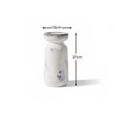 Sintra Ceramic 26.5cm Candle Holder - Cornflower Reactive Glaze - Laura James