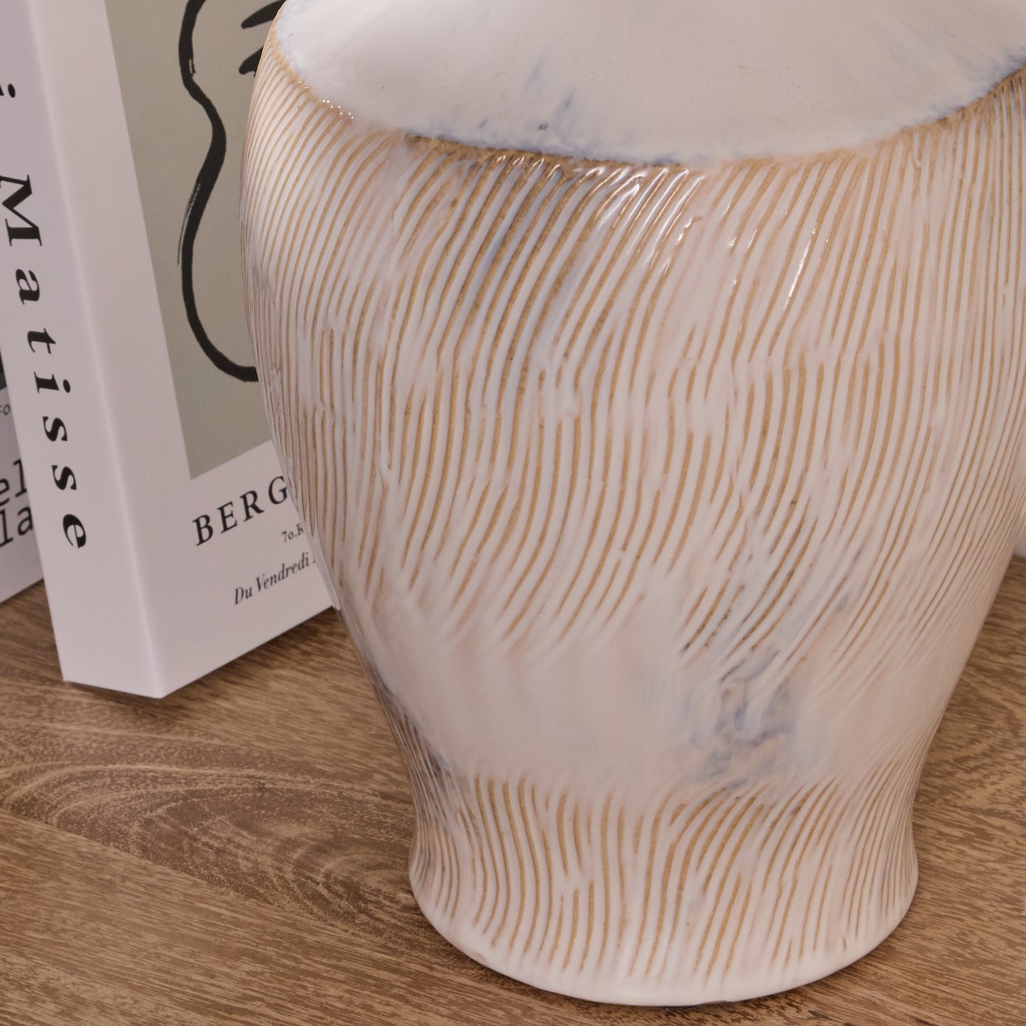 Sintra Ceramic 27.5cm Vase - Cornflower Reactive Glaze - Laura James