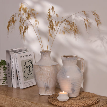 Sintra Ceramic 27.5cm Vase - Cornflower Reactive Glaze - Laura James