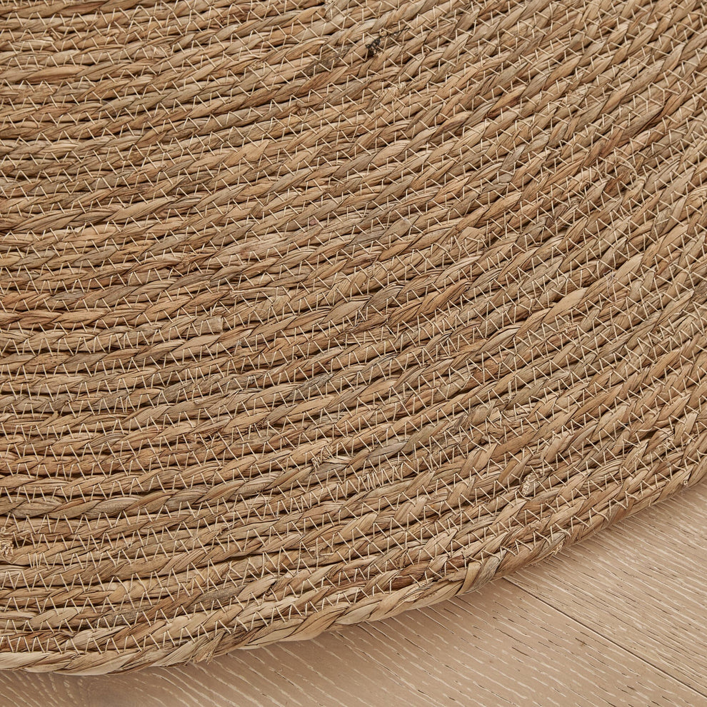 Heaton 150cm Round Seagrass Rug - Natural – Laura James