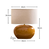 Skelton 50cm Table Lamp - Saffron Yellow with Off-White Shade - Laura James 