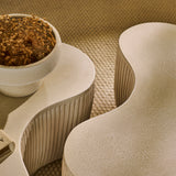 Sohan 61cm Kidney Coffee Table - Set of 2 - Sand - Laura James