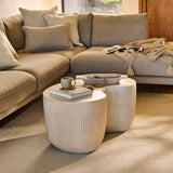 Sohan 84cm Kidney Coffee Table - Sand - Laura James