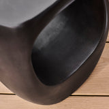 Sohan Concrete Garden Side Table - Lava Black