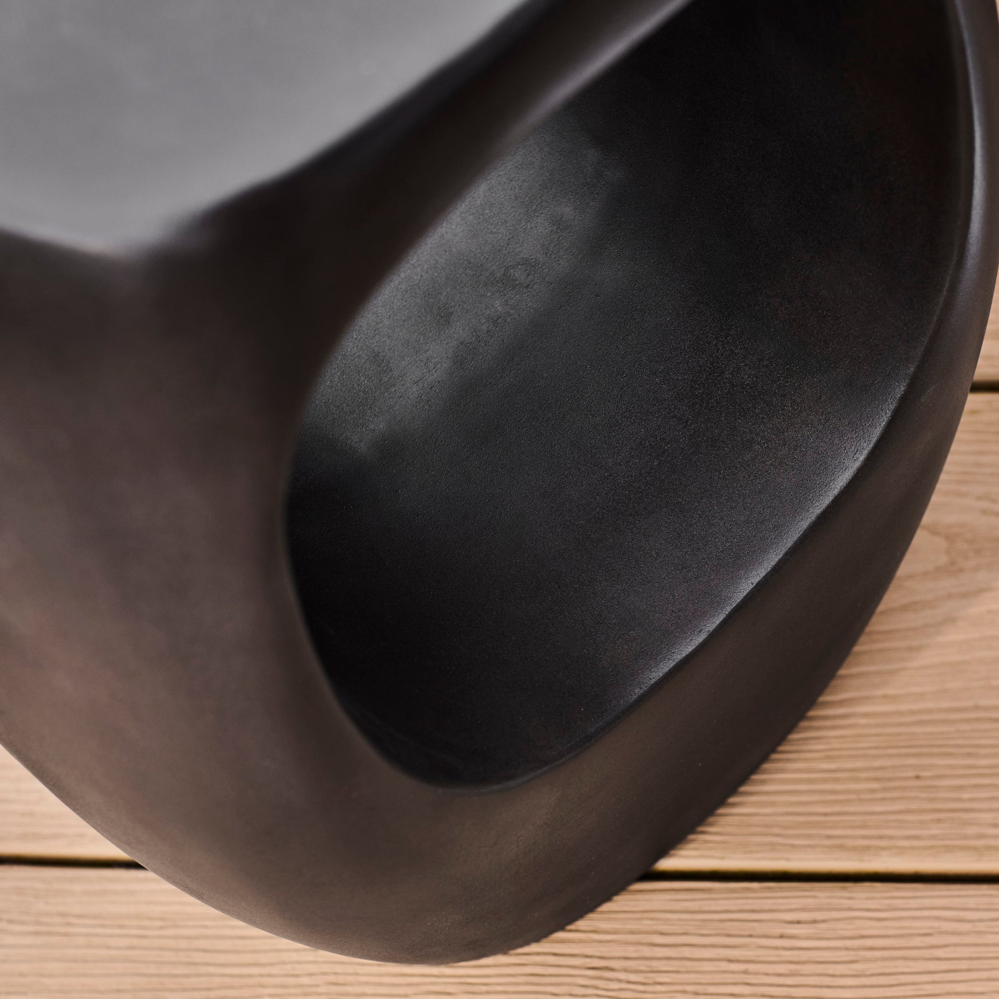 Sohan Concrete Garden Side Table - Lava Black
