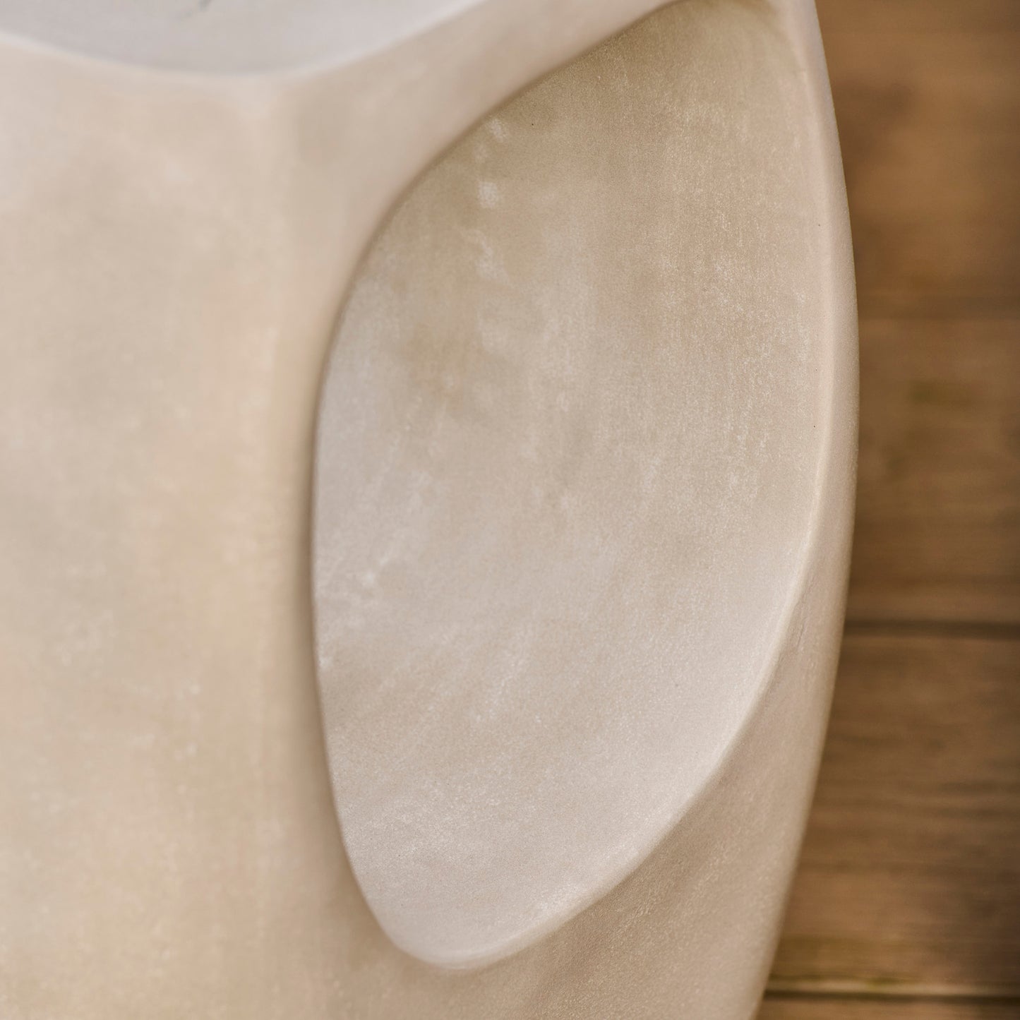 Sohan Concrete Garden Side Table - Sand