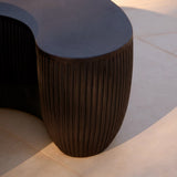 Outlet - Sohan Kidney Garden Concrete Coffee Table - Lava Black - 61cm