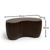 Sohan 61cm Kidney Coffee Table - Lava Black - Laura James