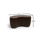 Outlet - Sohan Kidney Garden Concrete Coffee Table - Lava Black - 61cm
