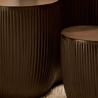 Sohan 61cm with 84cm Kidney Coffee Table - Lava Black - Laura James