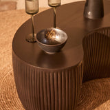 Sohan 61cm Kidney Garden Coffee Table - Set of 2 - Lava Black - Laura James