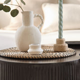 Sohan 61cm with 84cm Kidney Concrete Coffee Table - Lava Black - Laura James