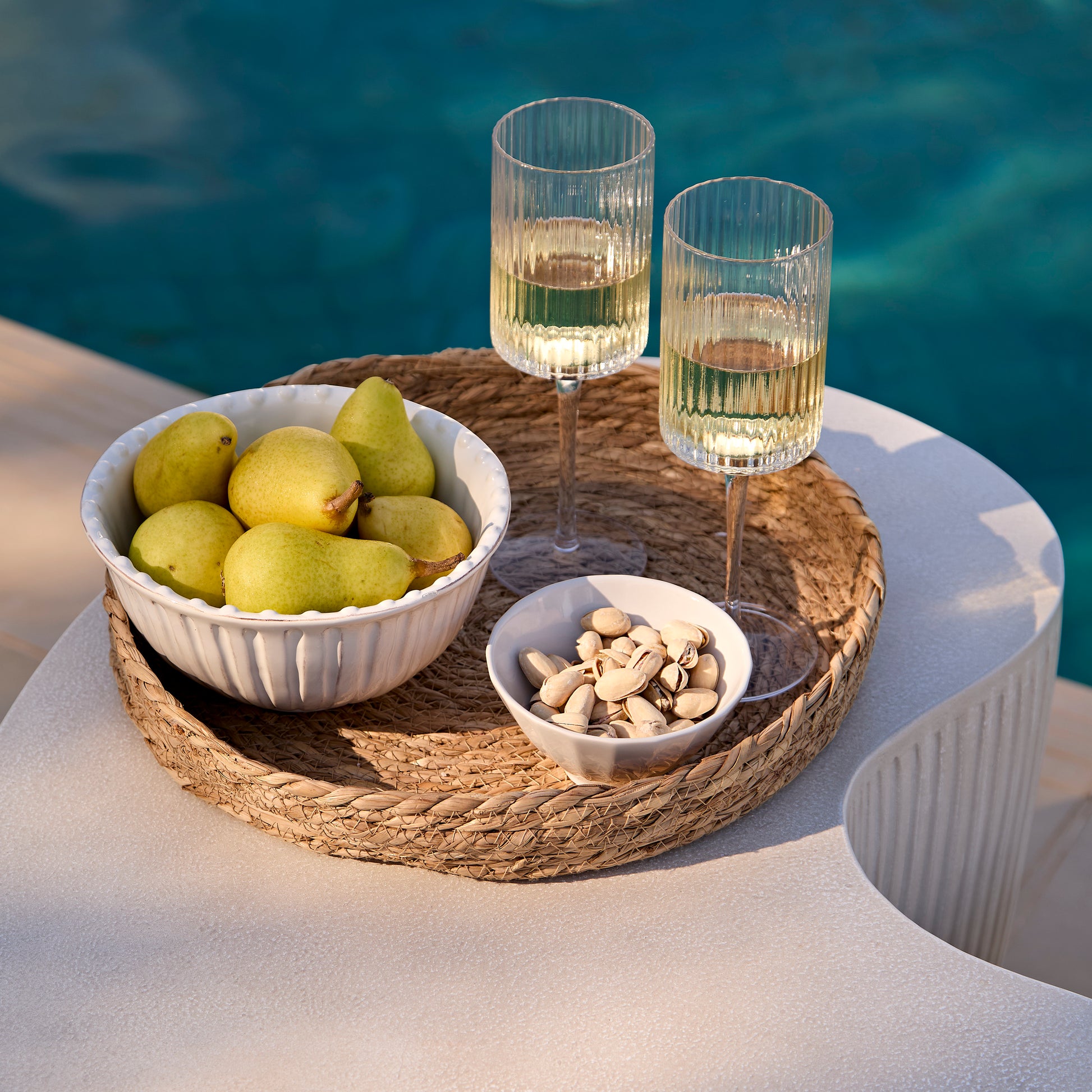 Sohan Kidney Garden Coffee Table - Sand - 84cm - Laura James
