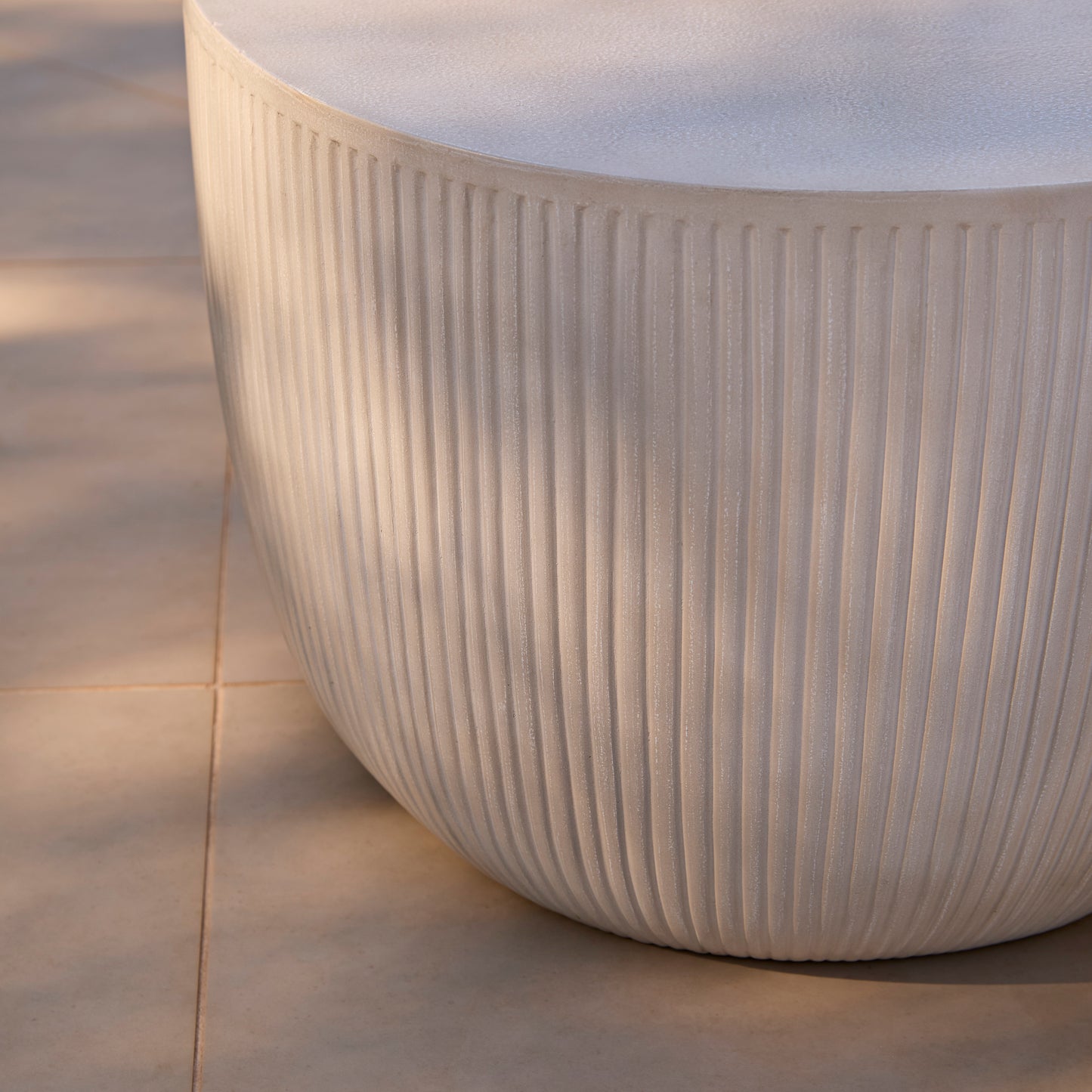 Sohan Kidney Garden Coffee Table - Sand - 84cm - Laura James