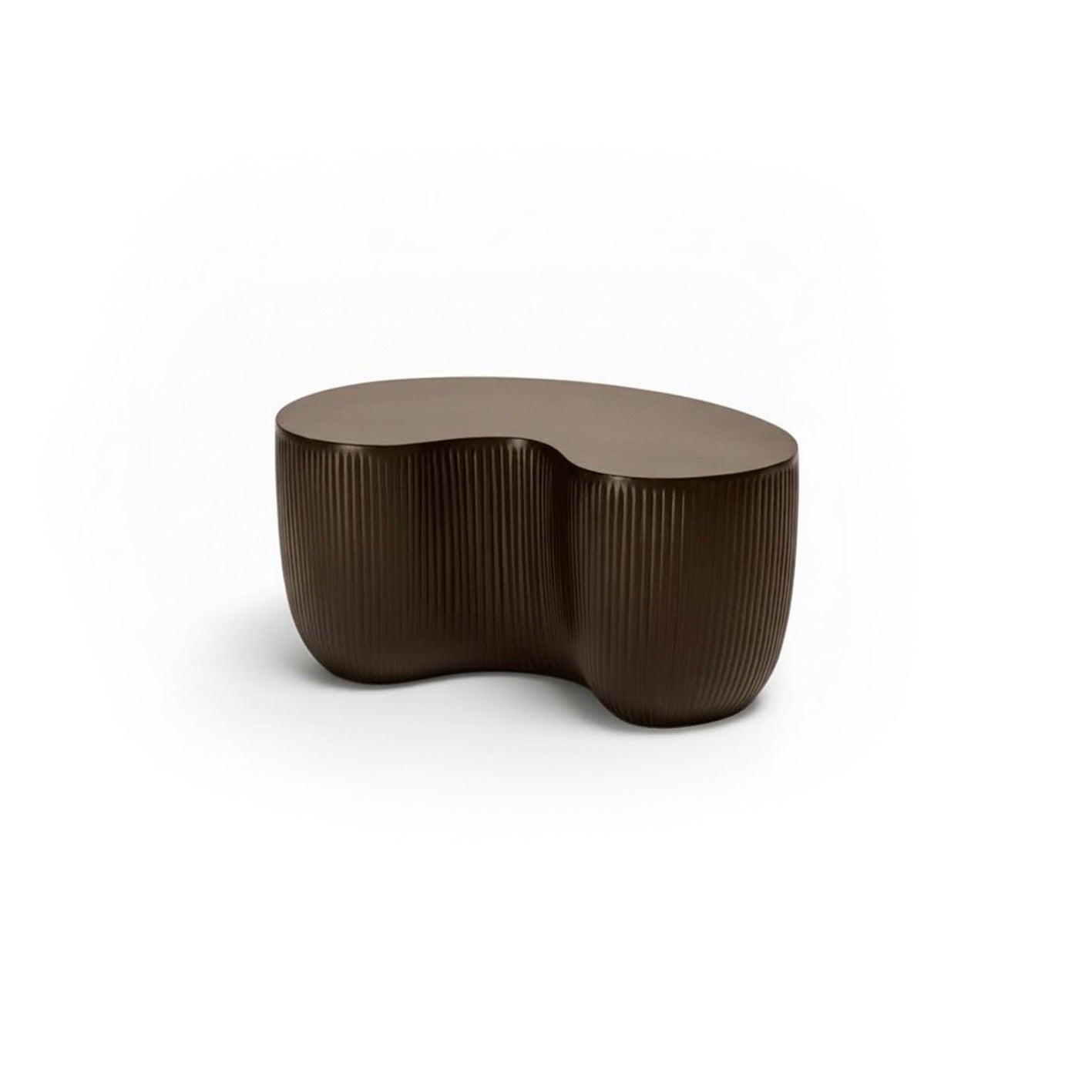 Sohan 84cm Kidney Coffee Table - Lava Black - Laura James