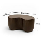 Sohan 84cm Kidney Coffee Table - Lava Black - Laura James