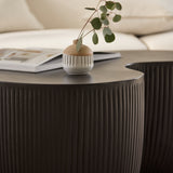 Sohan 84cm Kidney Concrete Coffee Table - Lava Black - Laura James