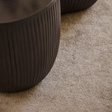 Sohan 84cm Kidney Concrete Coffee Table - Lava Black - Laura James