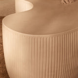 Sohan 84cm Kidney Garden Coffee Table - Set of 2 - Sand - Laura James
