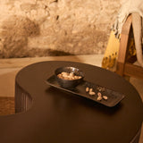 Sohan Kidney Garden Coffee Table - Lava Black - 84cm - Laura James
