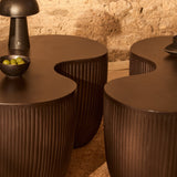 Sohan Kidney Garden Coffee Table - Lava Black - 84cm - Laura James