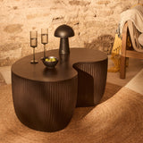 Sohan Kidney Garden Coffee Table - Lava Black - 84cm - Laura James