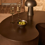 Sohan Kidney Garden Coffee Table - Lava Black - 84cm - Laura James