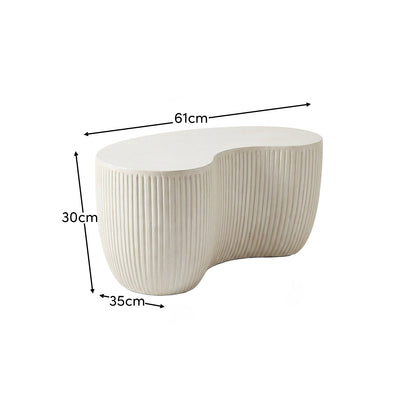 Sohan 61cm Kidney Garden Coffee Table - Set of 2 - Sand - Laura James