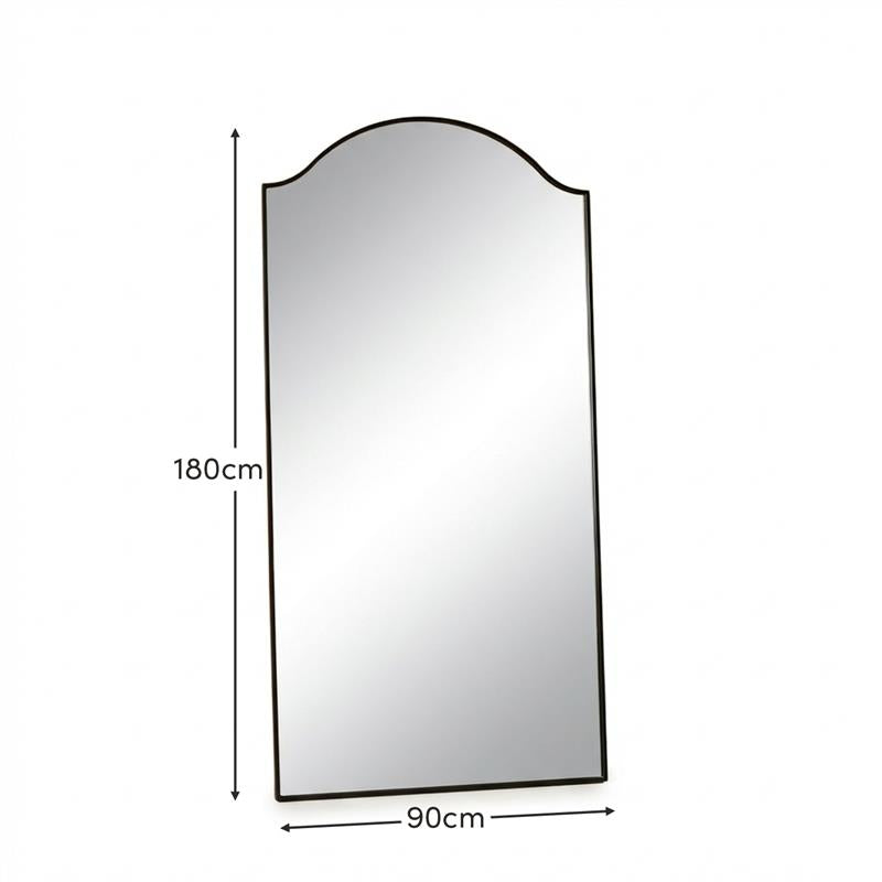 Soho 180x90cm Metal Mirror - Black - Laura James