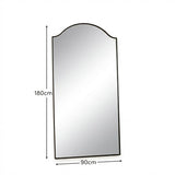 Soho 180x90cm Metal Mirror - Black - Laura James