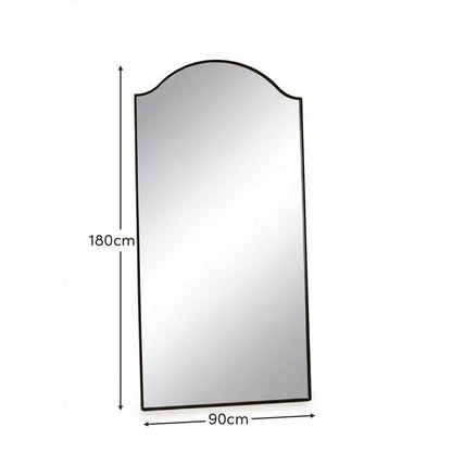 Soho 180x90cm Metal Mirror - Black - Laura James