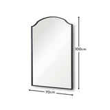Soho 100x70cm Metal Mirror - Black - Laura James 