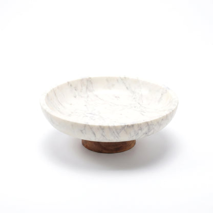 Spello 30cm Bowl - White Marble - Laura James 