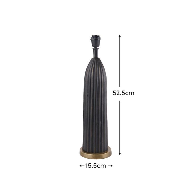Stedham 52cm Metal Table Lamp Base - Black & Gold - Laura James 