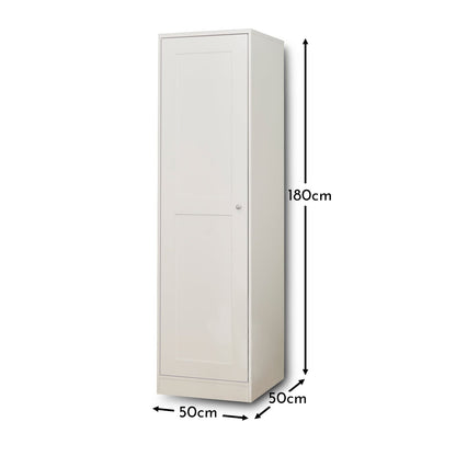 Stevie 1 Door Wardrobe - White - Laura James 