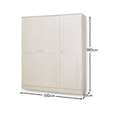 Stevie 3 Door Wardrobe -  White - Laura James 